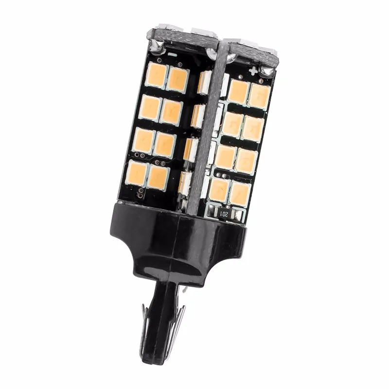 2 шт. T20 7443 W21/5 W супер яркий 79 SMD 2835 светодиодный авто светильник стоп-сигнала 21/5W Автомобильные поворотники лампы белого цвета-красный, желтый, 12V 2X