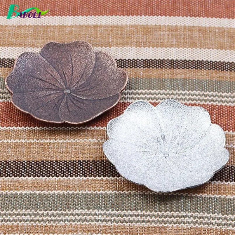 

1 PC Vintage Alloy Cherry Teacup Coasters Useful Teacup Mat Coppering sliver Retro Household Decorative Tableware Accessories