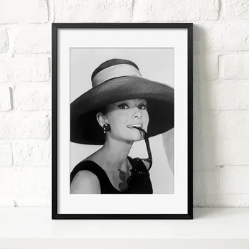 

Nordic Style Canvas Modern Print Actor Audrey Hepburn Poster Home Decoration Painting Wall Art Pictures For Living Room Modular