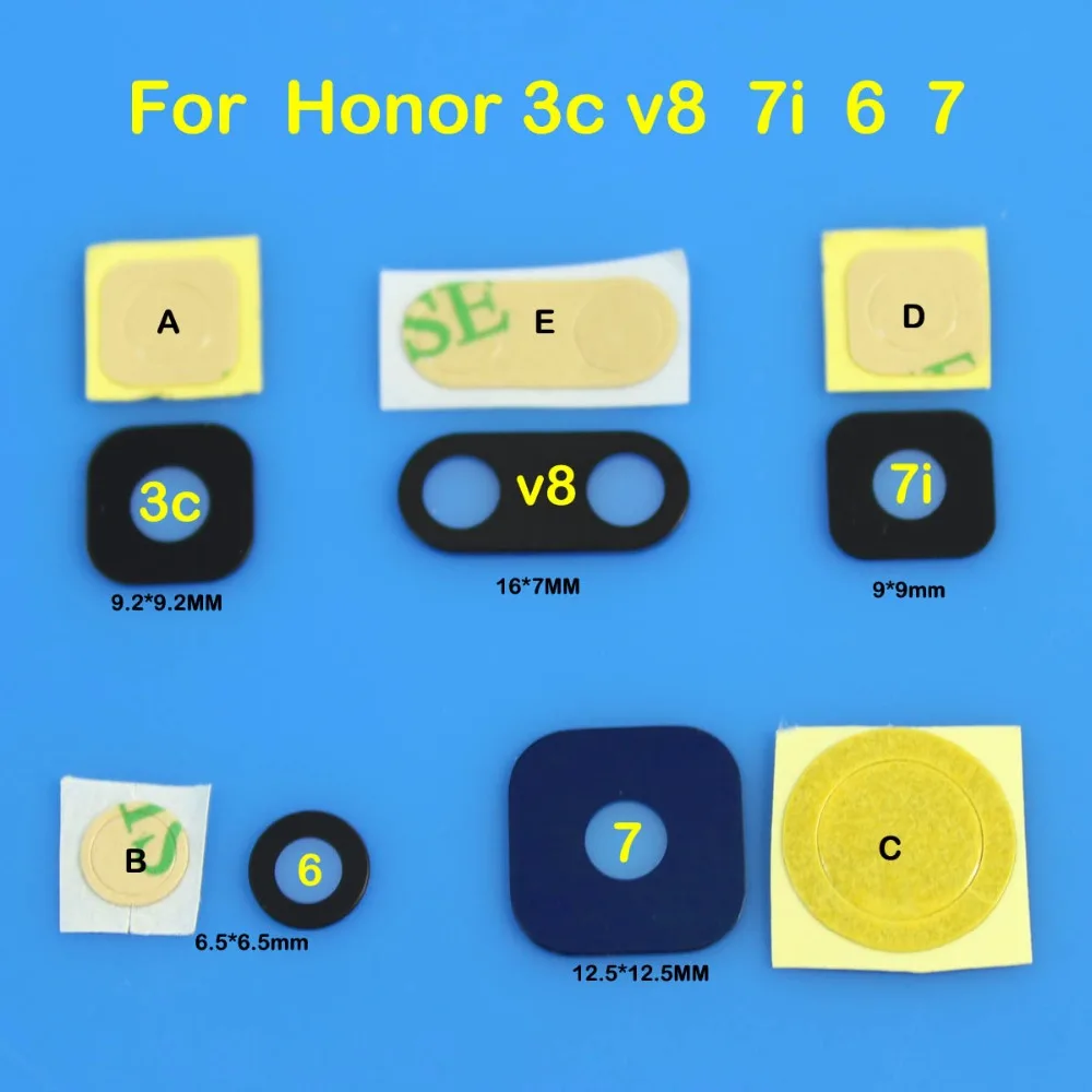 

cltgxdd Rear Camera Glass lens & Adhesive Sticker For Huawei honor 3C 6 7 7i V8 honor3C/6/7/7i/V8