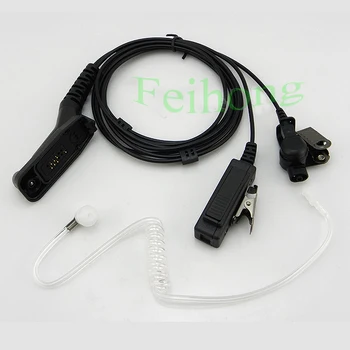 

FBI PTT Air Tube Earpiece Mic Headset For Motorola Two Way Radio XiR P8200 XiR P8208 XiR P8260 XiR P8268 Walkie Talkie