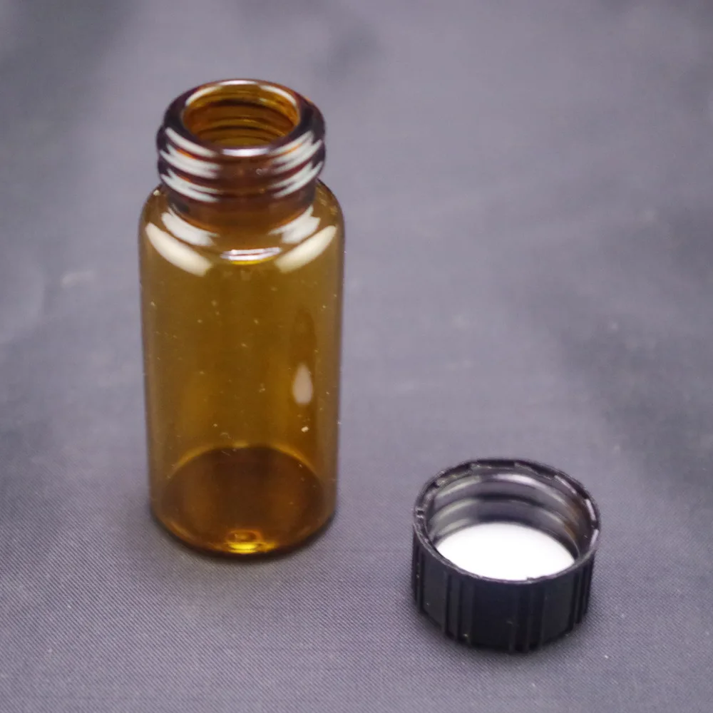 

10PCS 10ml Sample Bottle Brown Glass Screw Top