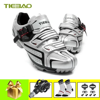 

Tiebao Cycling Shoes Mtb Pedals Bicycle Riding Shoes Chaussures Vtt Homme Self-locking Breathable Mountain Bike Shoes Sneakers