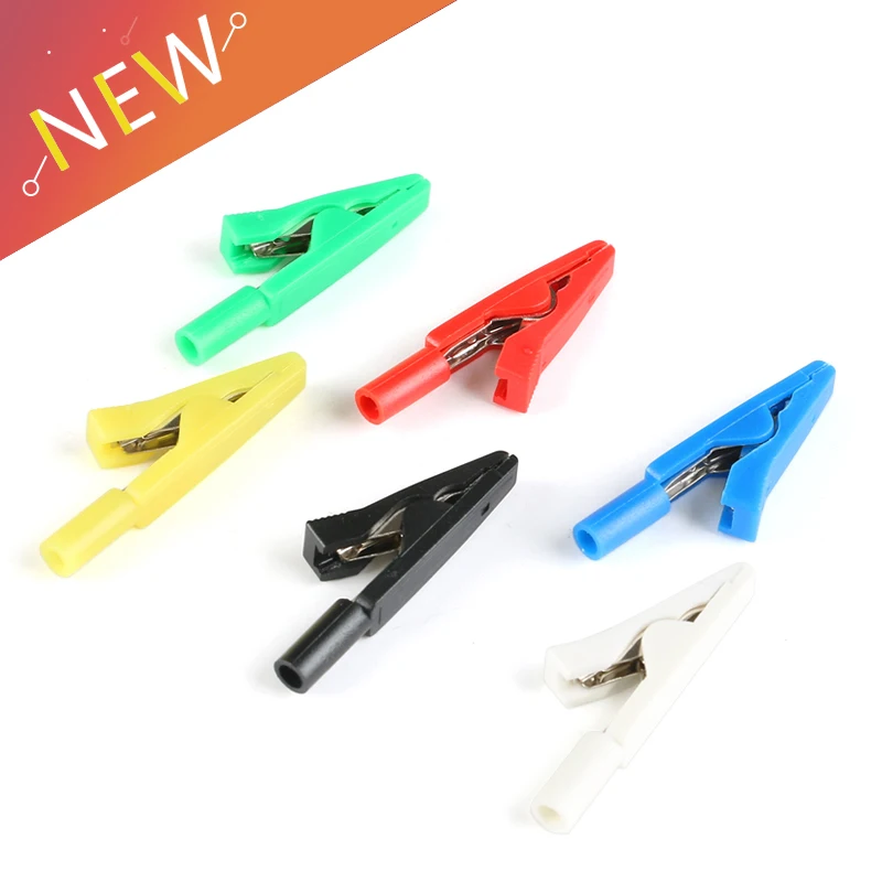 

5Pcs Crocodile Alligator Clips With 2mm Socket Banana Jack Test Clamp Wire Clip terminal
