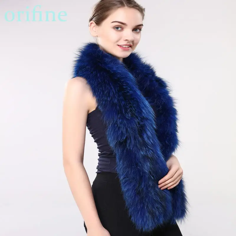 

New arrival lady natural fox fur scarf 160cm long knitted fur muffler fashion warm collar