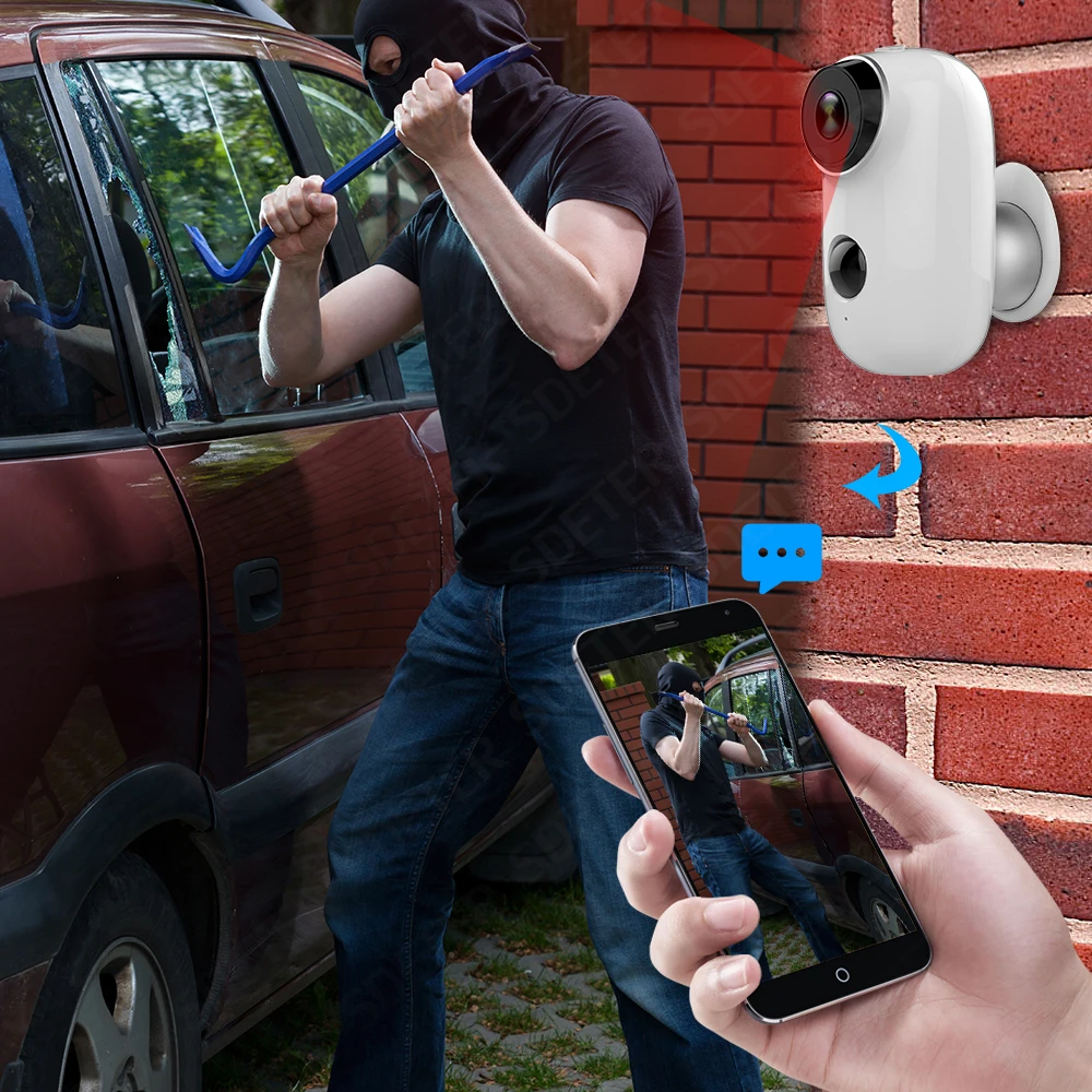 SDETER Rechargeable Battery Wireless IP Camera-WIFI Weatherproof Outdoor Indoor IP65 CCTV Security Camera PIR Motion Sensor Cam SDETER Rechargeable Battery Wireless IP Camera-WIFI Weatherproof Outdoor Indoor IP65 CCTV Security Camera PIR Motion Sensor Cam