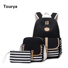 Tourya 3 шт./компл. модный Холст Женский Рюкзак Bookbag Ноутбук Колледж Bagpack Путешествия Рюкзак Школьная Сумка для подростков девочек Tourya 3 шт./компл. модный Холст Женский Рюкзак Bookbag Ноутбук Колледж Bagpack Путешествия Рюкзак Школьная Сумка для подростков девочек