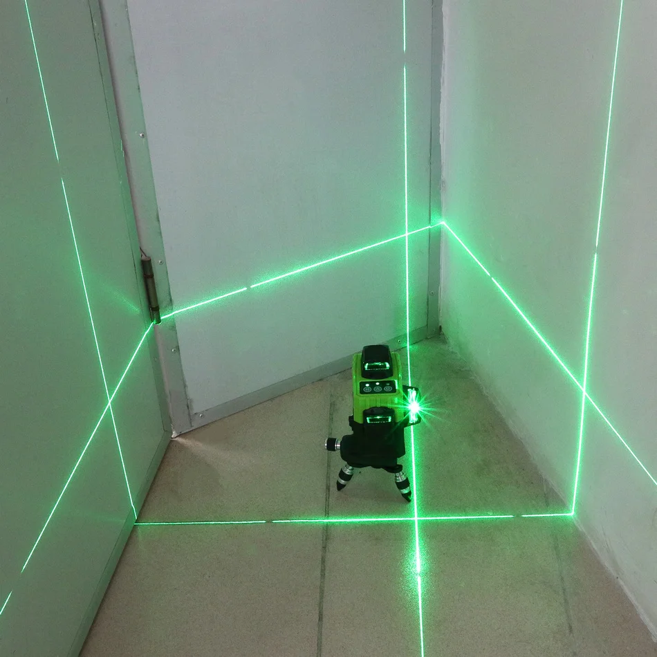 Kaitian Lazer приемник уровня Зеленый 3D самонивелирующийся крест 12 линий Вертикальные Горизонтальные 360 поворотные лазеры линейный уровень аккумуляторные инструменты