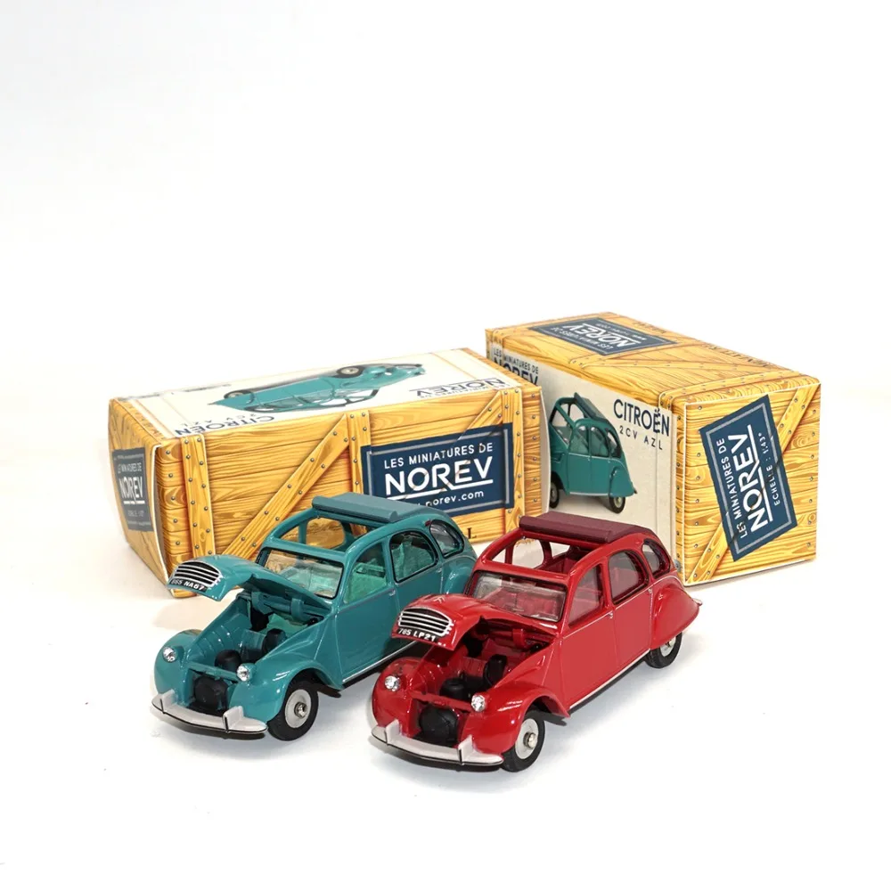 

1/43 NOREV METAL DIECAST MODEL 2 CV Green and Red AZL CL1522 Rouge Corsaire