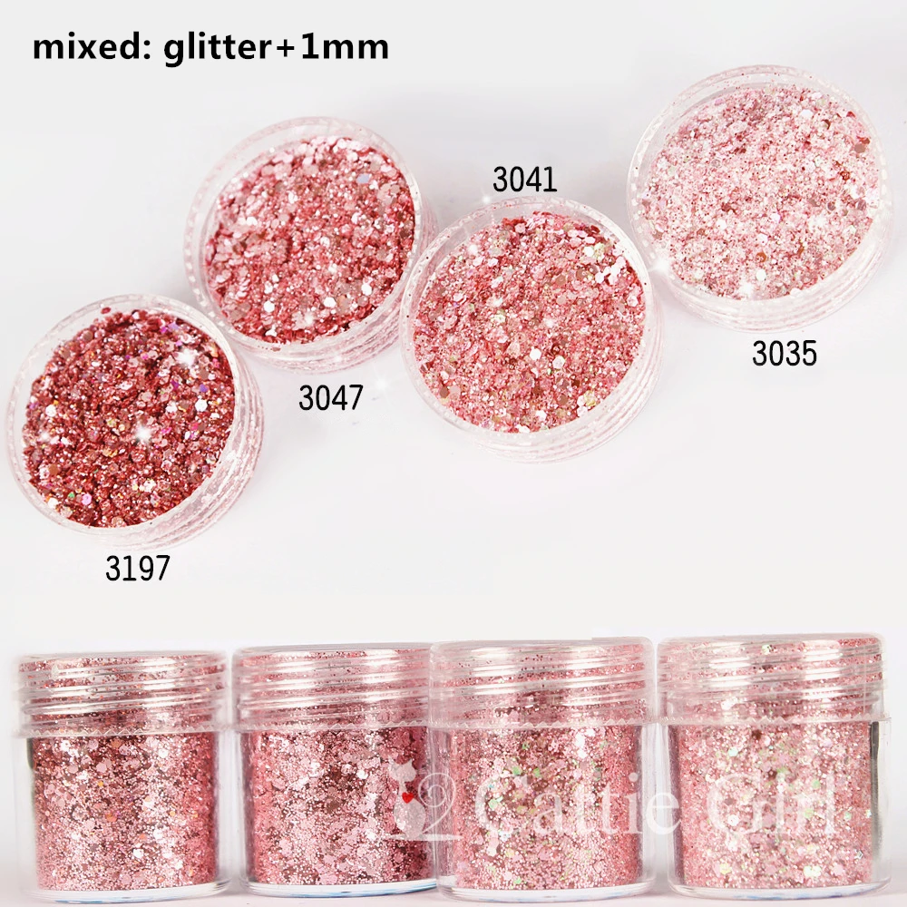 1 مربع هولو ارتفع الذهب مسمار مجموعة ترتر براقة ماكياج بريق مسحوق مسمار الفن مسحوق الغبار مانيكير مسمار زينة مجموعة