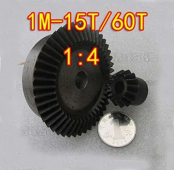 

1Set 1M-15T/60T- 1:4 Diameter:16mm/61mm Umbrella Gear Surface Hardening Bevel Gear