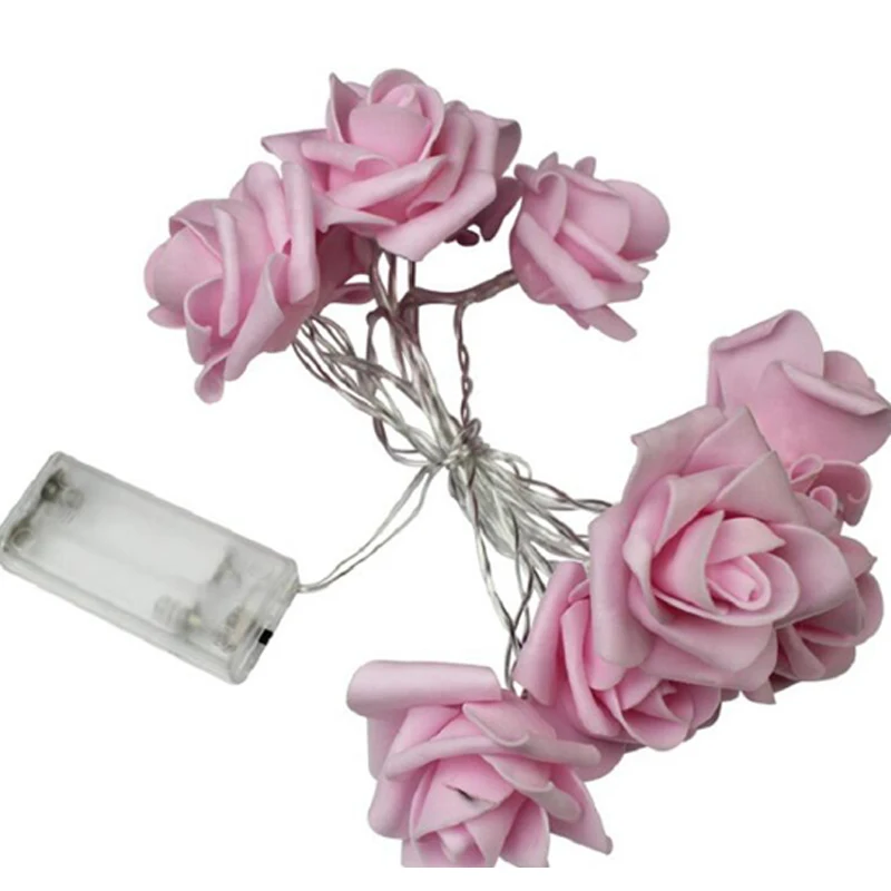 Rose Flower String Lights Led Light String 3m30leds for Christmas Wedding New Year Supplies IndoorOutdoor Decoration (8)
