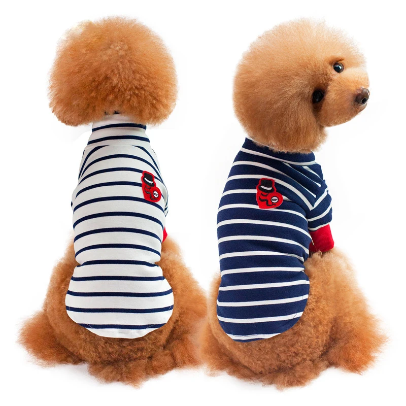 

Striped Dog Hoodie Warm Pet Clothes for Small Dogs Fashion Dog Clothes Puppy Outfits Spring Autumn Chihuahua Pet Clothing 7D20