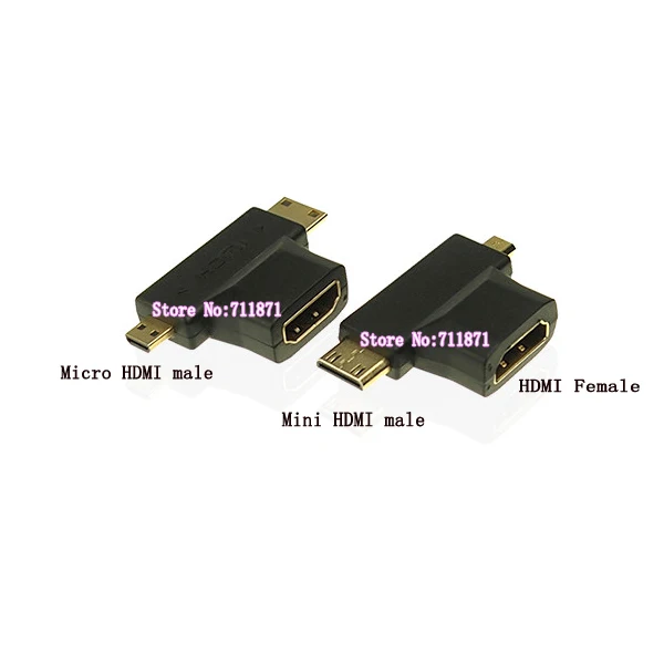 

Mini Micro Male to HDMI Female Adapter HDMI Micro Mini Male to A Female Connector Mobile phone camera MP4 tablet Connect HDTV
