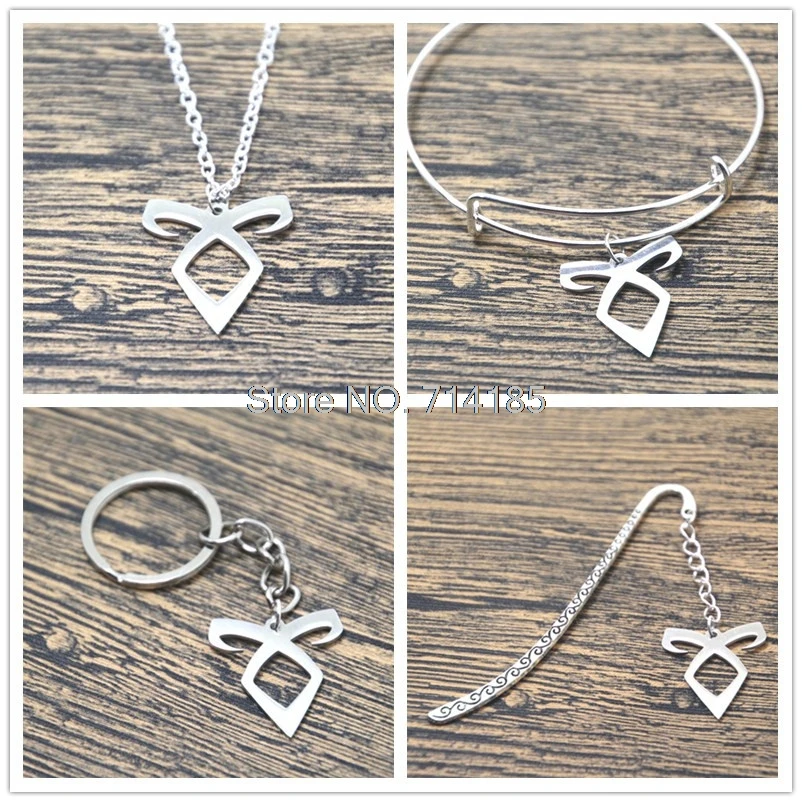 

12pcs/lot The ShadowHunters inspired Angelic Power Rune Necklaces bracelets bangles keychain bookmark