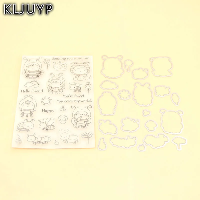 

KLJUYP Cute Bee Stamp Metal Cutting Dies Stencils for DIY Scrapbooking/photo album Decorative Embossing DIY Paper Card
