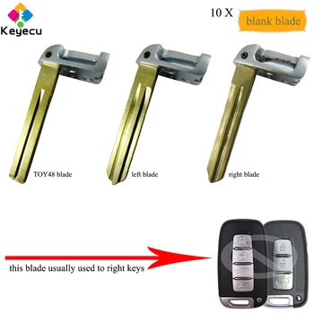 

KEYECU 10PCS/Lot Replacement Smart Prox Remote Key Insert Emergency Blade - FOB for Kia K2 K5 New Sportage for Hyundai I30 IX35