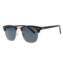 New polarized sunglasses women fashion round frame sunglasses trend Europe and America men UV400 sunglasses stylish flecky round frame and golden leg design sunglasses for women