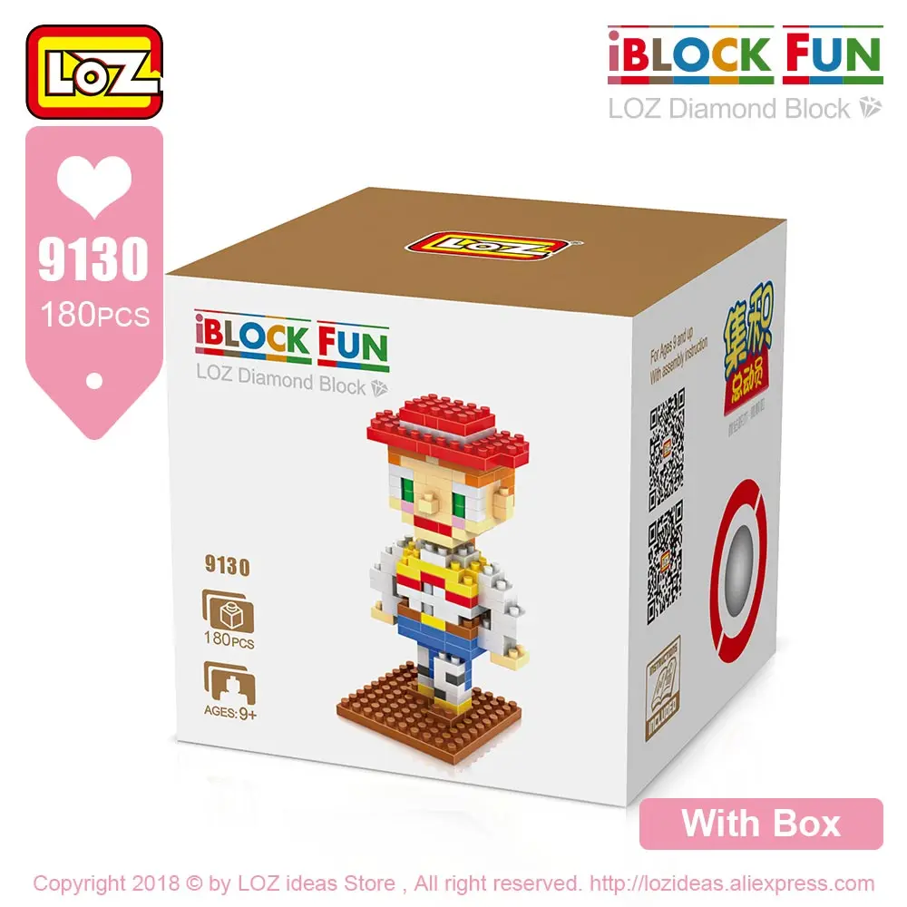 LOZ, алмазные блоки, пластиковые строительные блоки для детей, подарок для детей, обучающая игрушка, мультяшная модель, обучающая, сделай сам, строительная фигурка 9505 - Цвет: 9130 With Box