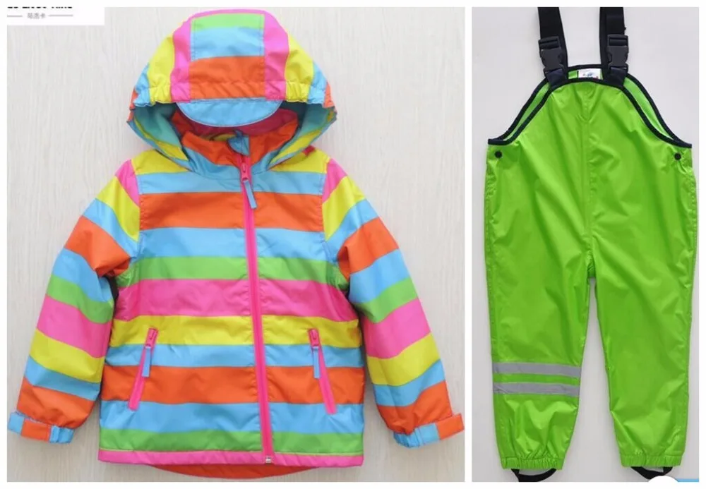 

Male girl in autumn and winter child windproof waterproof baby clothes set child thickening outdoor ski suit jacket