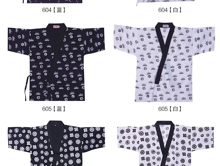 Японский шеф повар униформа Ресторан кухни Суши рабочая одежда шеф-повара Лето кимоно спецодежды Кук костюм кухня Куртка комбинезоны топы
