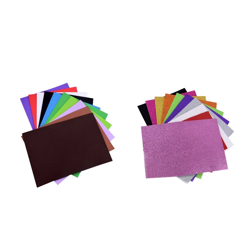 20 Pieces Common Sponge Paper DIY Foam Paper Colorful Paper Kids Handmade