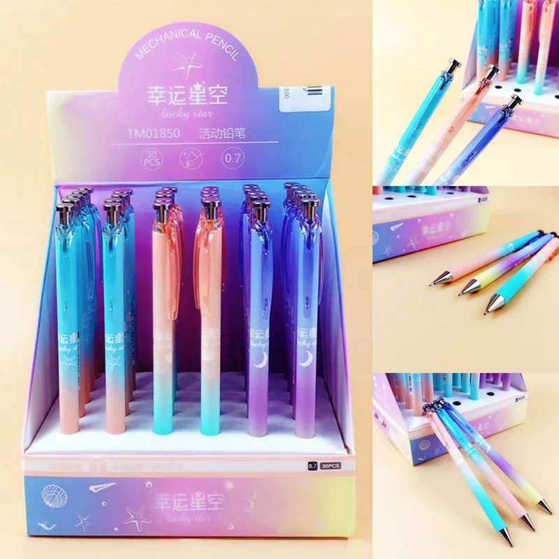 Милый Kawaii Moon Star пластиковый механический карандаш 0,5 мм/0,7 мм креативное небо авторучка для детские школьные принадлежности канцелярский подарок