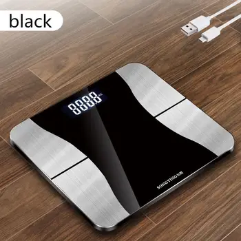 

Hot Bathroom Body Fat weighing scale body fat rate measurement data display USB charging smart weighing scale measuring 25 data