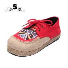 Дизайн женские вышитые льняные холст stgtomss обувь Скейтбординг обувь twm0016