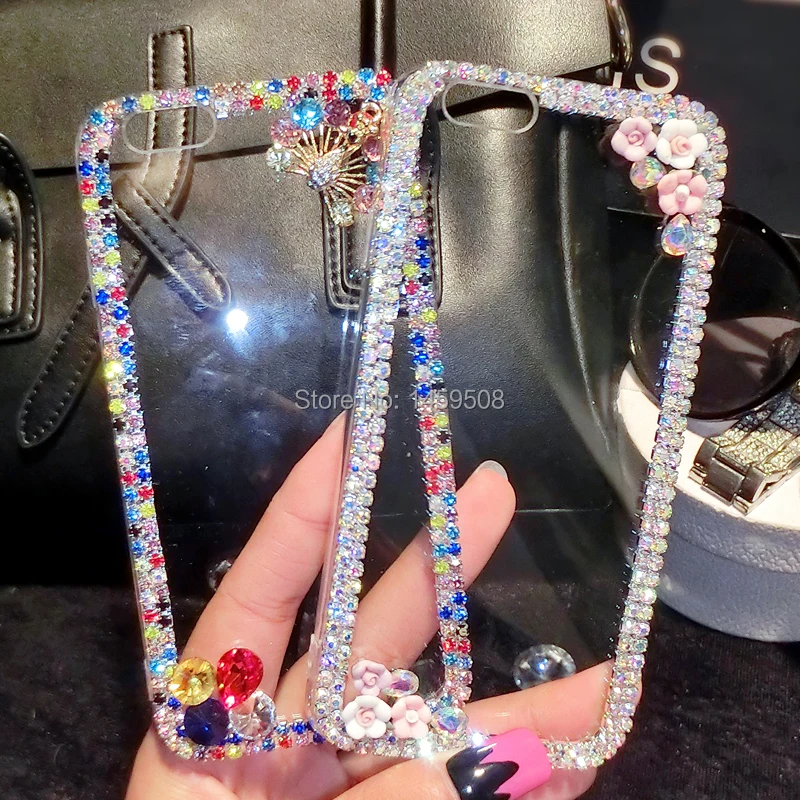 Для iphone X XS Max XR 5 5S SE 6 6s 7 8 Plus Стразы чехол ручной работы с алмазными кристаллами