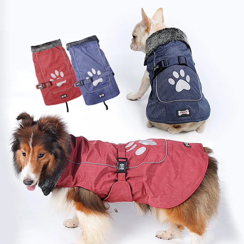 

JORMEL Pet Dog Winter Clothing Coats Jacket with Paw for Small Large Dog Puppy Warm Soft Jumpsuit Pet Dog Clothing Apparels Vest
