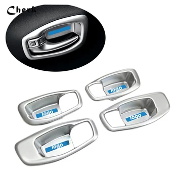 

4pcs For Jeep Compass 2017 2018 ABS Chrome Car Door Handle Bowl Cover Interior Decoration Trim