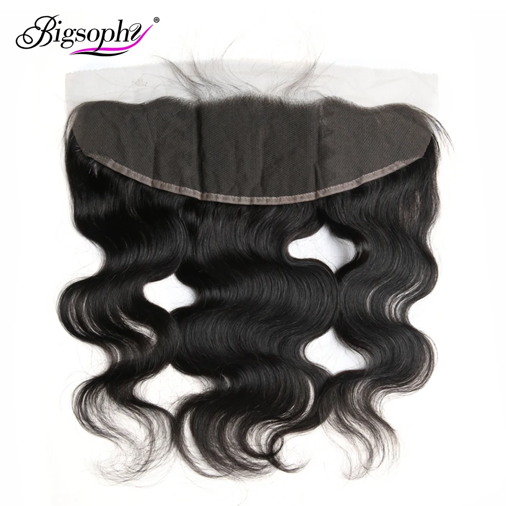 

Bigsophy Mongolian Hair Body Wave Closure 13*4 Human Hair Lace Frontal Closure 100% Human Remy Frontal 8-20 Inch Natural Color