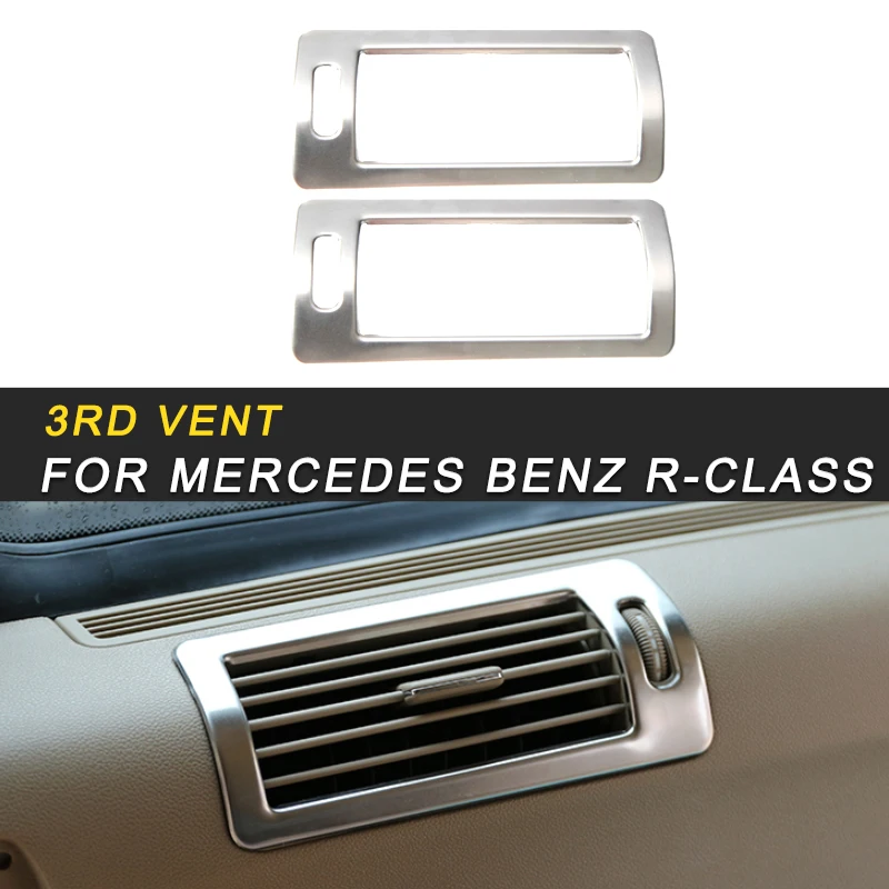 

Car 3rd Row Seat Air Outlet Vent Panel Cover Trim Frame Sticker Interior Accessory For Mercedes Benz R-Class 2014-2017