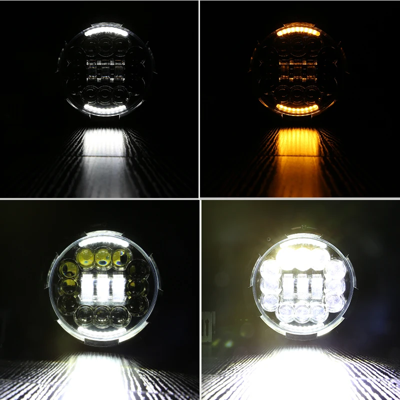 

90W LED For Lada 4x4 urban Niva 7" black LED H4 headlight lamps headlamp for Jeep Wrangler JK TJ LJ Land Rover Defender