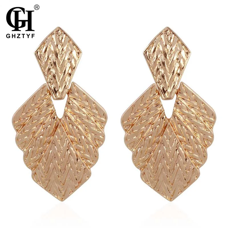 

Women's Geometry Alloy Eardrop Earrings For Women Bohemian Metal Leaves Drop Earring Party Wedding Glamour Jewelry
