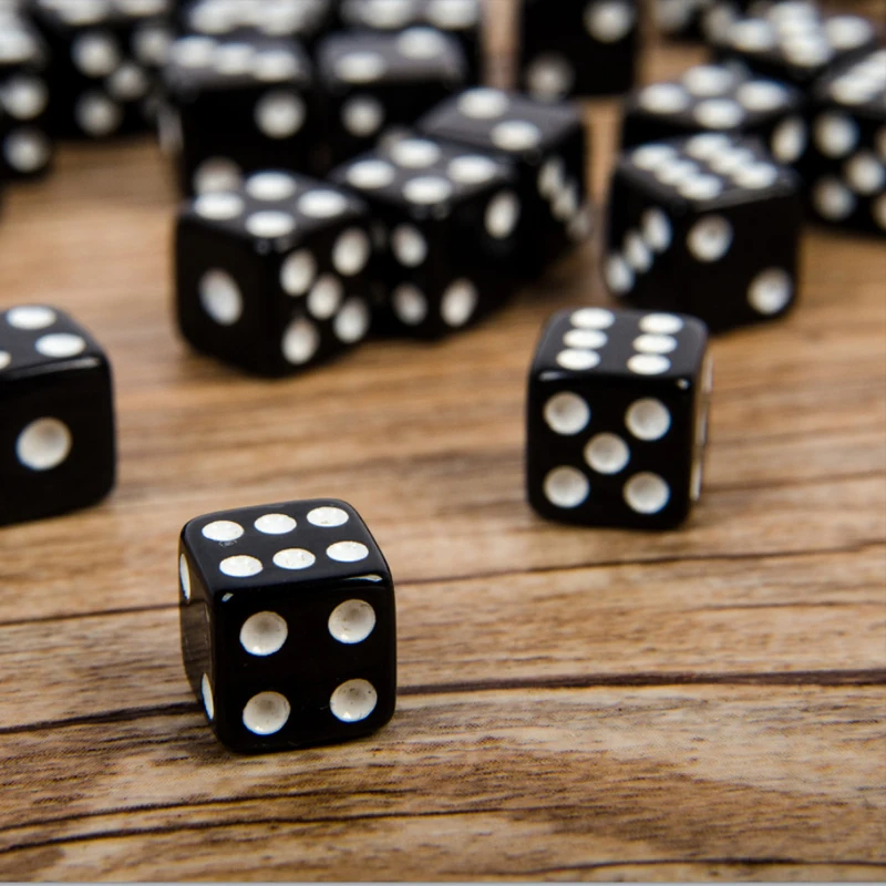 

100pcs/lot Dice 10mm Small Toy Accessories Drink Collection Game Dice #10 Black Dice Souvenir Gift Decorations