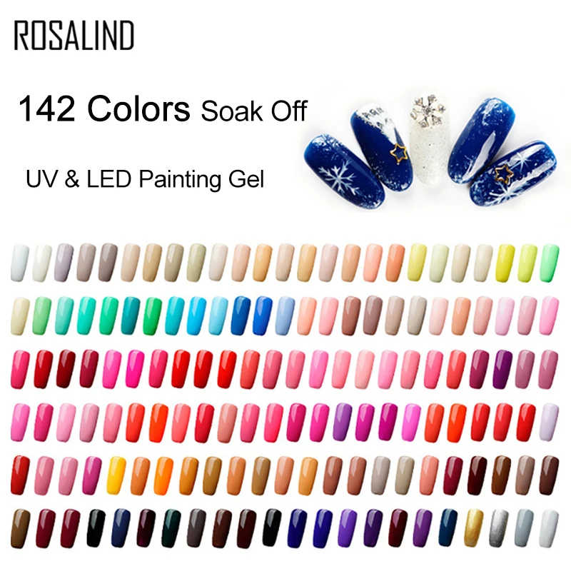  ROSALIND 5ml Painting Gel Varnish UV Gel Polish Manicure DIY French Nail Art Polish Design Soak Off