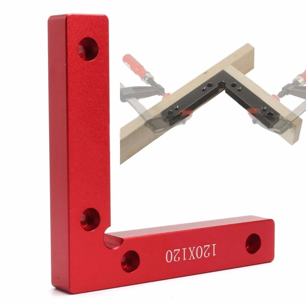 

90 Degree Positioning Squares 4.7" x 4.7" Right Angle Clamps Woodworking Carpenter Tool Lightweight Durable Aluminium Alloy