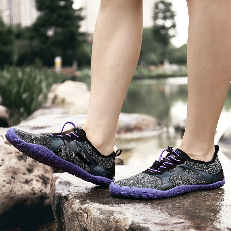 Летняя непромокаемая обувь для пар, Уличная обувь для плавания 36-46, быстросохнущая легкая мужская водонепроницаемая обувь с открытым носком на резиновой подошве для йоги