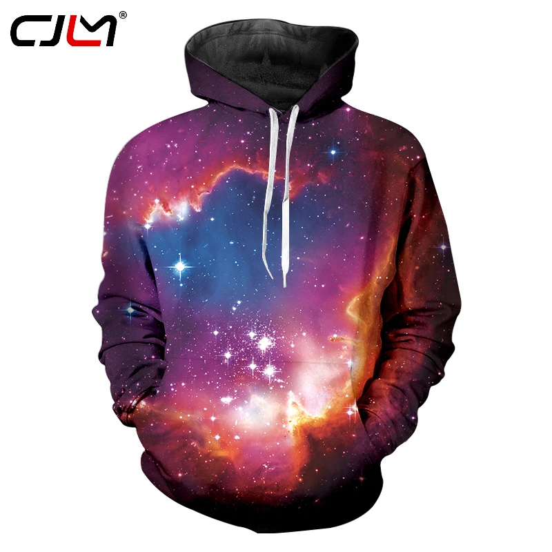 CJLM Galaxy Space Толстовки Новое поступление модные мужские 3d толстовки хип хоп Пальто