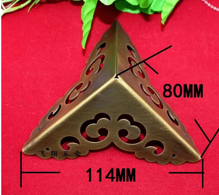 80MM side corners Ming Chinese antique copper corners clouds copper wrap angle large angle