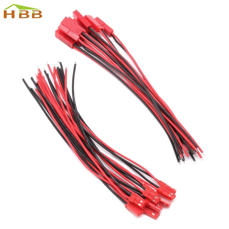 

10 Pairs 150mm Connector JST Plug Line Cable Male+Female For RC BEC Lipo Battery #046