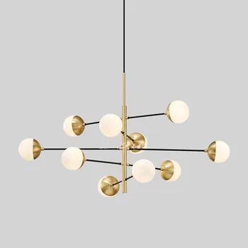 

LED Gold Chandelier Lighting Postmodern AC90V - 260V For Indoor Living Dining Room Restaurant Home Deco Hanging Lamp Fixtures G4