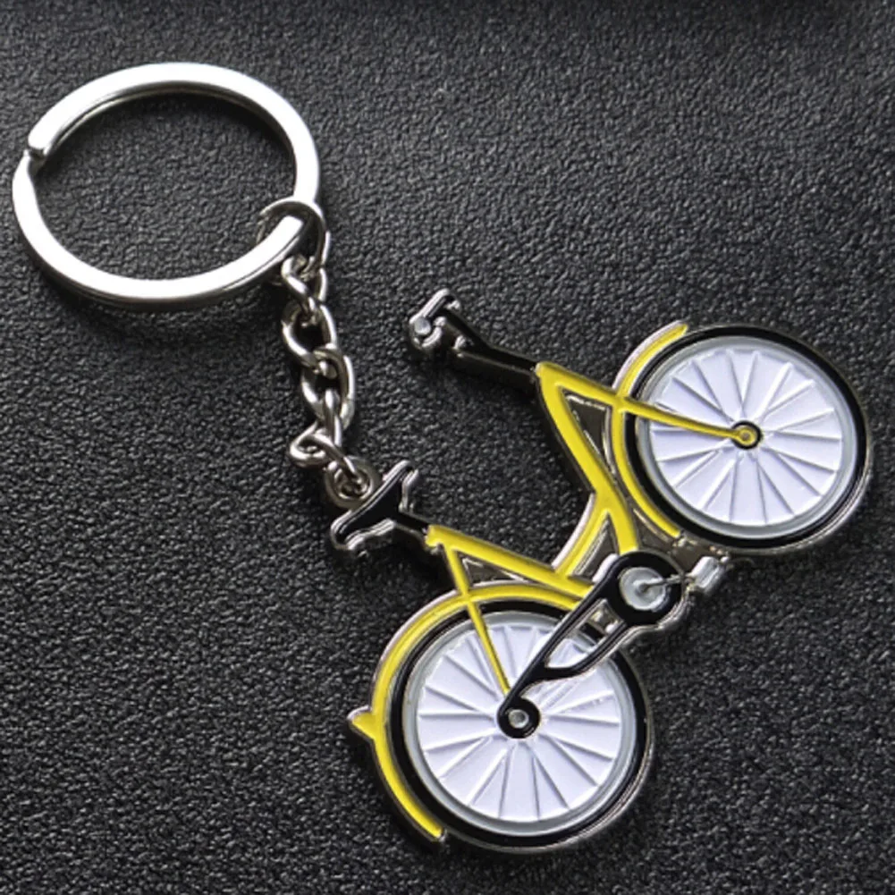 

YELLOW COLOR SHARING MOBILE BIKE BICYCLE KEYCHAIN KEYRING KEY CHAIN RING Men Keychain