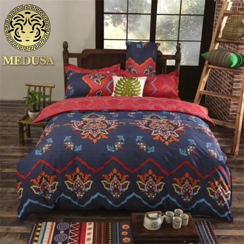 Medusa indian bohemian phenix doona/duvet cover set king queen double twin single size