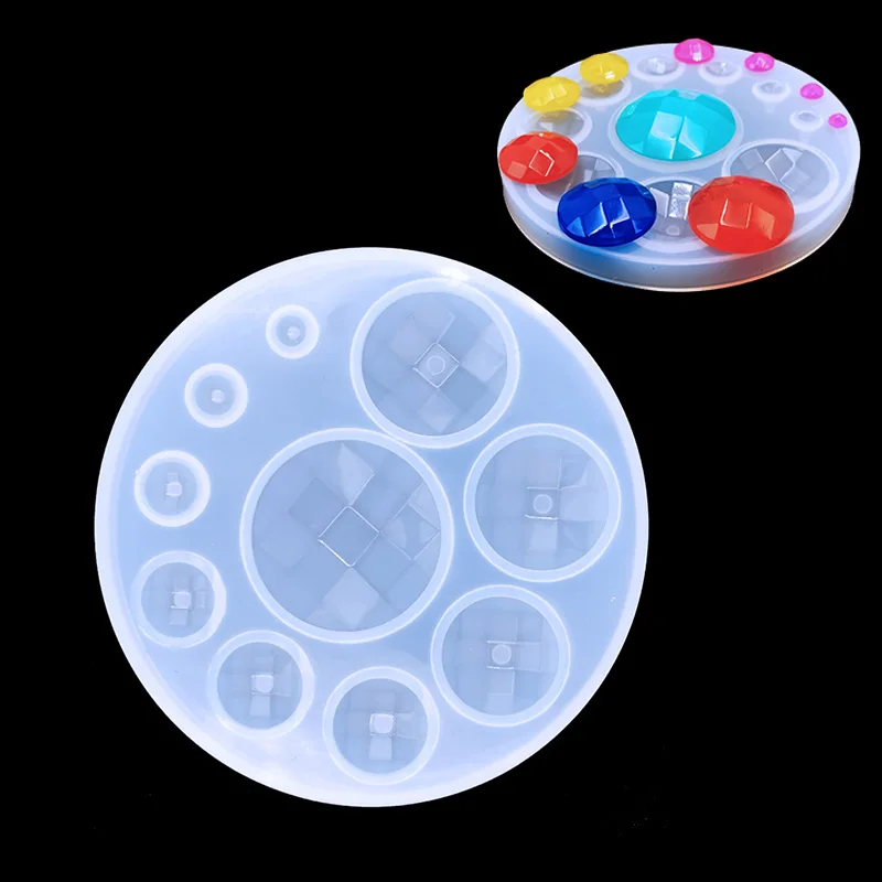 

QIAOQIAO DIY Crystal Dropping Mold Semi-circular Mirror of Orthodox Hemisphere Silica Gel Mold