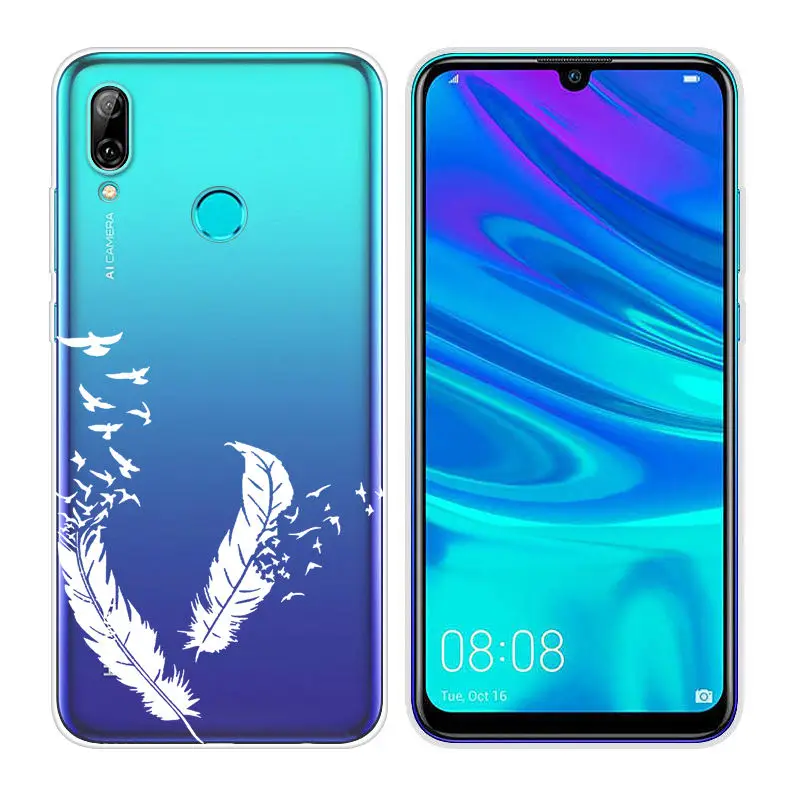 Fundas for Huawei P Smart 2019 Transparent Back Phone Case FOR P Smart 2019 6.21 inch Soft TPU Painted PSmart 2019 Cases Shell  (29)