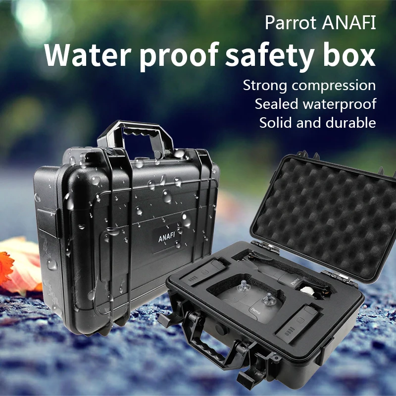 

Handheld Parrot Anafi Waterproof Safety Box Portable Hardshell Suitcase Protection Storage Bag Battery Controller Charger Case
