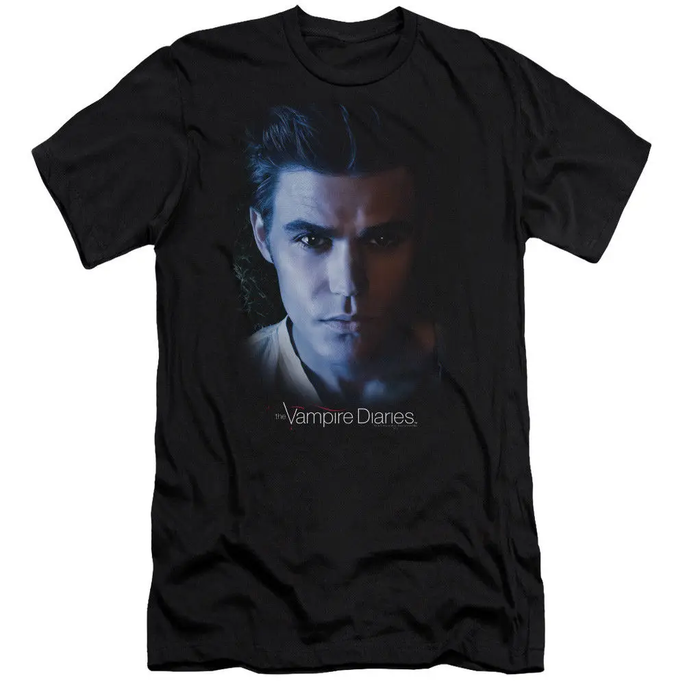 The Vampire Diaries Stefan Photo Adult Slim Fit Shirt Men 2018 Brand ...